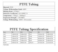 LLMWFA Tube PTFE blanc laiteux for pièces d'imprimante 3D, ID 1mm 2mm 3mm 4mm 5mm 6mm * 1/5M, grand Kit thermorétractable(1MM*2MM*1M)