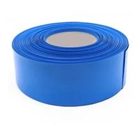 LLMWFA Tube thermorétractable en PVC de 1M, Manchon câble 54 57 60 66 70 73 242 255mm, enveloppe Film au Lithium, Kit Gaine Bleu Blanc Rouge(Blue,57mm)