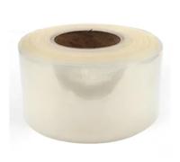 LLMWFA Tube thermorétractable en PVC de 1M, Manchon câble 54 57 60 66 70 73 242 255mm, enveloppe Film au Lithium, Kit Gaine Bleu Blanc Rouge(Clear,66mm)