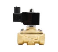 LLMWFA Vanne d'eau à bobine entièrement fermée IP65, électrovanne AC220V DC12V 24V, électrique en laiton normalement FKM(1 1/2 INCH x 12)