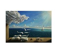 LLNN Peinture Salvador Dali cadre Pop Art photo déco, décoration de salon d'art sur toile - prêt à accrocher 40x50cm avec cadre