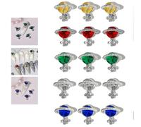LLNSE Lot de 18 breloques 3D pour nail art Saturne - Pierres à ongles - Décoration pour ongles - Accessoires de bijoux