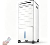 LLNWDNB Climatiseur Mobile Refroidisseur d'air Évaporatif avec Télécommande 3 Vitesses 2 Modes 7H Minuterie Oscillation 120° Unité de Refroidissement Mobile pour Maison Bureau Dortoir 26 * 24 * 56CM