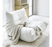 LLNWDNB Grand Sac à Haricots Canapé de Sol Fauteuil Inclinable avec Rempli de Mousse Mémoire de Forme Pouf Poire Big Bean Bag pour Adultes Fauteuil Relax pour Salon,Bureau A