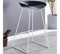 LLNWDNB Lot de 2 Tabouret de Bar Haut avec Repose-Pieds Chaises Structure Renforcée Acier 12,6mm Charge Max 150Kg Assise Ergonomique Dossier Hocker pour Cuisine Salle À Manger A,75CM