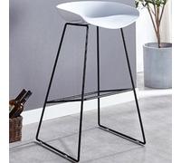 LLNWDNB Lot de 2 Tabouret de Bar Haut avec Repose-Pieds Chaises Structure Renforcée Acier 12,6mm Charge Max 150Kg Assise Ergonomique Dossier Hocker pour Cuisine Salle À Manger F1,75CM