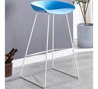 LLNWDNB Lot de 2 Tabouret de Bar Haut avec Repose-Pieds Chaises Structure Renforcée Acier 12,6mm Charge Max 150Kg Assise Ergonomique Dossier Hocker pour Cuisine Salle À Manger G,65CM