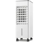 LLNWDNB Rafraîchisseur d'air Portable 4 en 1 Climatiseur Mobile sans Évacuation 6L 4 Cristaux Glace 3 Vitesses Minuterie 10H Télécommande Ventilateur Silencieux pour Chambre Bureau (A)