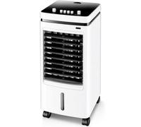 LLNWDNB Rafraichisseur d'air sans Pale Unité de Refroidissement Mobile Portable avec Télécommande 3 Vitesses 4 Blocs Réfrigérants Alimentation d'air Oscillante Climatiseur Mobile pour Maison A