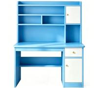 LLNWDNB Rose Bureau Informatique avec Espace de Stockage Bureau Ordinateur avec Tiroir Compartiment Ouvert Table d'ordinateur pour Chambre Enfant Etudier Travailler B,100CM