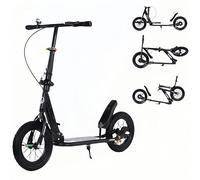 LLNWDNB Scooter À Grandes Roues XXL Pliable, Frein À Main Et Arrière, Capacité De Charge De 150 Kg, Pour Adultes Et Enfants, Noir