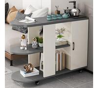 LLNWDNB Table de Bar Table d'appoint Table Haute Rotative Table Bistrot Comptoir Cuisine Table Bar Cuisine roulettes Espace Rangement Table Basse Climatisation Chambre Cuisine B,80 * 30 * 80