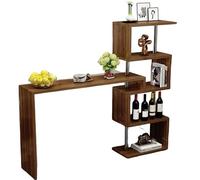 LLNWDNB Tables de Bar Ensemble Tables Bar Table À Manger Table Haute avec 5 Espaces Rangement Ensemble Tableau de Bar Cuisine Table Bistrot Ilot Central Plateau Cuisine Salon Salle Manger B