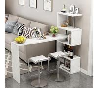 LLNWDNB Tables de Bar Ensemble Tables Bar Table À Manger Table Haute avec 5 Espaces Rangement Ensemble Tableau de Bar Cuisine Table Bistrot Ilot Central Plateau Cuisine Salon Salle Manger D