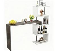 LLNWDNB Tables de Bar Ensemble Tables Bar Table À Manger Table Haute avec 5 Espaces Rangement Ensemble Tableau de Bar Cuisine Table Bistrot Ilot Central Plateau Cuisine Salon Salle Manger C