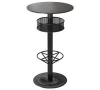 LLNWDNB Tables Hautes Table de Bar Rétro Table Haute de Pub avec Structure Métal Repose-Pieds Petite Table Bar Moderne pour Café Petit-Déjeuner Les Cafés Les Bars Les Familles B1