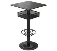 LLNWDNB Tables Hautes Table de Bar Rétro Table Haute de Pub avec Structure Métal Repose-Pieds Petite Table Bar Moderne pour Café Petit-Déjeuner Les Cafés Les Bars Les Familles A1