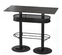LLNWDNB Tables Hautes Table de Bar Rétro Table Haute de Pub avec Structure Métal Repose-Pieds Petite Table Bar Moderne pour Café Petit-Déjeuner Les Cafés Les Bars Les Familles C1