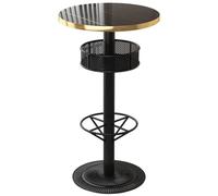 LLNWDNB Tables Hautes Table de Bar Rétro Table Haute de Pub avec Structure Métal Repose-Pieds Petite Table Bar Moderne pour Café Petit-Déjeuner Les Cafés Les Bars Les Familles B