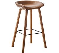 LLNWDNB Tabouret de Bar en Hêtre Massif Chaise de Comptoir avec Siège en Simili Cuir Repose-Pieds Métallique Hauteur 65/75 cm 200 Kg Capacité de Charge pour Cuisine Îlot A,65CM