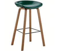 LLNWDNB Tabouret de Bar en Hêtre Massif Chaise de Comptoir avec Siège en Simili Cuir Repose-Pieds Métallique Hauteur 65/75 cm 200 Kg Capacité de Charge pour Cuisine Îlot D,75CM