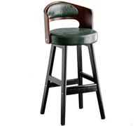 LLNWDNB Tabouret de Bar Réglable avec Dossier Ergonomique Tabouret Haut en Bois Massif Siège de Bar Confortable avec Repose-Pieds Chaise de Bar Tabouret de Cuisine pour Café et Maison C,85CM