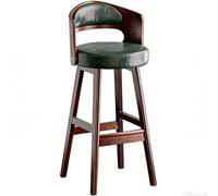 LLNWDNB Tabouret de Bar Réglable avec Dossier Ergonomique Tabouret Haut en Bois Massif Siège de Bar Confortable avec Repose-Pieds Chaise de Bar Tabouret de Cuisine pour Café et Maison C1,75CM