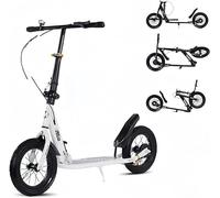 LLNWDNB Trottinette de ville XXL Big Wheel - Pliable - Avec frein à main - Pour adultes et enfants - Charge maximale : 150 kg