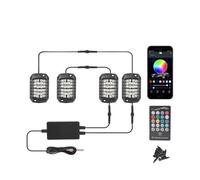 LLNWYGEB LED Rock Lights Télécommande APP Control RGB Undergolw Lampes D'Ambiance Décoratives pour Offroad SUV ATV UTV Neon Underbody 12V,4 in 1