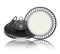 LLNWYGEB Lumière De Grande Baie UFO LED, Lumière D'Atelier LED Haute Baie, Corde De Sécurité, Haute Baie Répertoriée ETL pour Magasin De Grange D'Usine D'Entrepôt,200w
