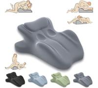 LLNWYGEB Oreiller de Couple 27° - Coussin Lombaire en Mousse à mémoire de Forme pour Un Confort et Une intimité optimaux - Utilisations Multiples : lit, canapé, Sol - Housse imperméable,Gris