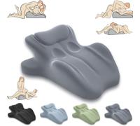 LLNWYGEB Oreiller de Couple 27° - Coussin Lombaire en Mousse à mémoire de Forme pour Un Confort et Une intimité optimaux - Utilisations Multiples : lit, canapé, Sol - Housse imperméable,Gris