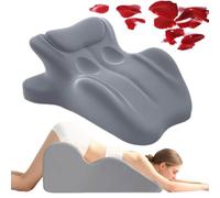 LLNWYGEB Oreiller de Couple 27° pour Plus d'intimité et de Confort - Design Ergonomique pour Les Couples, Coussin en Mousse à mémoire de Forme pour Les Couples,Gris