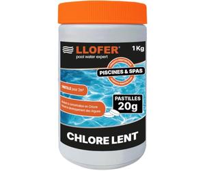 Llofer - 203B4T1KG-SPA - Chlore Lent en Pastille de 20gr spécial Spa - 1kg