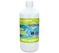 LLOFER - Anti Algue Piscine Concentré 1L - Algicide Piscine sans Sulfate de Cuivre - Eau Verte et Algues