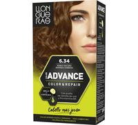 Llongueras Color Advance Coloration Permanente #6,34 Rubio Oscuro Dorado Cobrizo