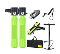 LLOOPK Bouteille de plongée, 0.5L Nouvelle Plongée Mini Bouteille D'oxygène Enseignement Respiration sous-Marine Équipement De(Groen)