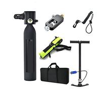 LLOOPK Bouteille de plongée, Bouteille De Gaz Rechange d'urgence sous-Marine Portable Équipée d'un Ensemble Complet Réservoir D'oxygène for Appareil Respiratoire Plongée(Black Package D)