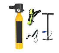 LLOOPK Bouteille de plongée, Bouteille De Gaz Rechange d'urgence sous-Marine Portable Équipée d'un Ensemble Complet Réservoir D'oxygène for Appareil Respiratoire Plongée(Yellow Package C)