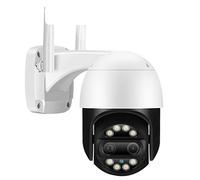 LLOOPK Caméra de sécurité, 4MP 8X Zoom IP Caméra Double Lentille 2.8mm + 12mm 80M Infrarouge Couleur Vision Nocturne AI Human Detect Caméra de Sécurité CCTV Extérieure(2MP NO SD Card)