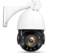 LLOOPK Caméra de sécurité, Caméra IP extérieure 5MP 4G Carte Sim AI Suivi Automatique Zoom 30X caméra dôme de Vitesse PTZ IR 80m 4.5 Pouces sécurité CCTV Camhi APP(WiFi Add 128G)