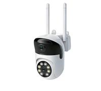 LLOOPK Caméras de sécurité, Caméra IP 4MP WiFi Double Objectif Maison Intelligente Suivi Automatique caméra de vidéosurveillance sans Fil Surveillance sécurité bébé Moniteur(4MP Cam 32G Card)