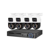 LLOOPK Caméras de sécurité, Système de caméra sécurité CCTV HD PTZ PoE 6MP, détection Humaine, Vision Nocturne Couleur, Extension 10CH NVR, vidéosurveillance IP