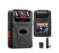 LLOOPK M7 Pro 4K GPS caméra montée sur Le Corps 128GB enregistreur vidéo 180 ° Rotation caméra 4000mAh Batterie for 15 Heures d'enregistrement Bodycam
