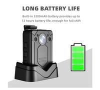 LLOOPK Mini caméra BodyCam de Police Full HD 1296P, Portable, Vision Nocturne, vidéo Portable, enregistreur d'enregistrement GPS(32GB)