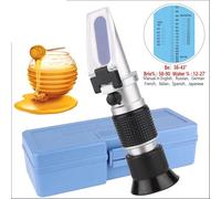 LLOOPK Refractometre, Réfractomètre RZ for Compteur de Miel, testeur de Sucre for Apiculteur, 58%-92%, réfractomètre Automatique for Miel, réfractomètre de Concentration portatif(RZ127)