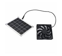 LLOOPK Ventilateur d'extraction pour Camping-Car, Ventilateur D'échappement Solaire 5V10W6 Pouces RV Portable Serre Maison for Animaux De Compagnie