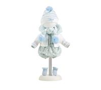 Llorens 1024922 - Vêtements pour poupée de 38 cm - Ensemble de vêtements Bleu et Blanc avec Pull en Tricot, Bonnet, écharpe et Body - Tenue de poupée - Accessoires pour poupée