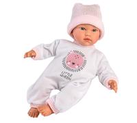 Llorens 1030010 Poupée Cuquita Yeux Bleu Poupée Bébé Corps Souple + Stampler + Bonnet 30 cm