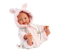 Llorens 1063312 Poupée Helena avec Yeux Bleus et Corps Doux, poupée Joyeuse, avec grenouillère et tétine Moelleuse, New Born, 31 cm